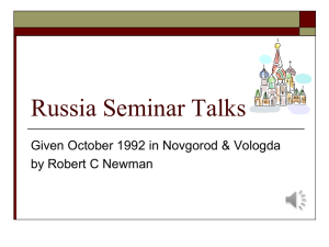 Russia Seminar Talks