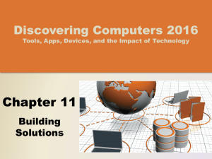 Chapter 11. Building Solutions: Database & System Development