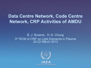 Data Centres Network and Code Centres Network activities