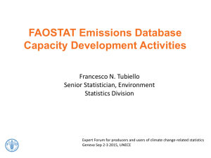 FAOSTAT Emissions Database - United Nations Economic