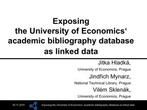 Exposing the University of Economics' academic bibliography