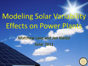 Modeling Solar Variability Effects on Power Plants