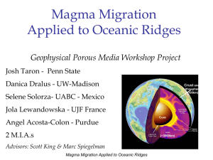 Magma Migration Applied to Oceanic Ridges