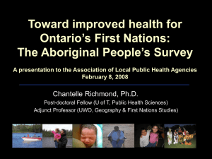 The Aboriginal People's Survey - Association of Local Public Health