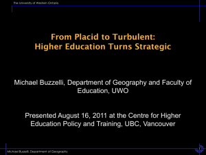 Slide 1 - Centre for Policy Studies in Higher Education and Training