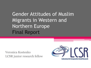 Gender Attitudes of Muslim Migrants in Western and