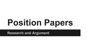 Position Papers - Issaquah Connect