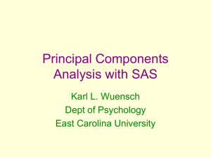 Principle Components Analysis with SPSS