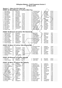 DRAFT Billingham Masters – Draft Programme Version 2 13th