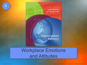Workplace Emotions and Attitudes
