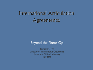 International Articulation Agreements