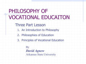 philosophy of vocational educaiton