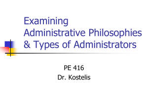Administration Philosophy Types