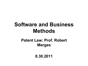 Software and Business Methods