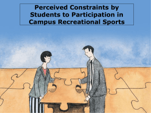 Perceived Constraints by Students to