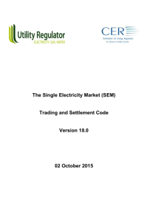 SEM Trading & Settlement Code Marked Up