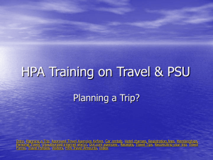 HPA Training on Travel & PSU