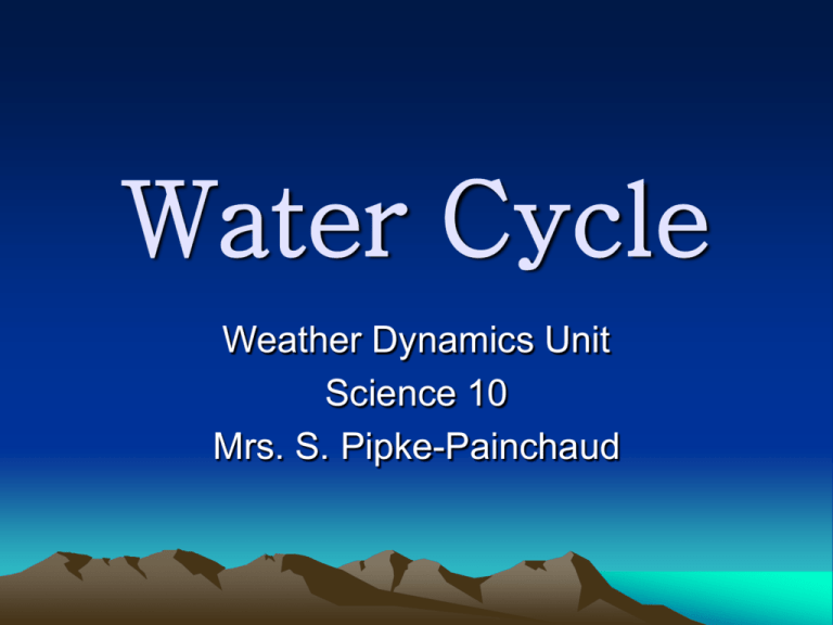 What Happens After Collection In The Water Cycle