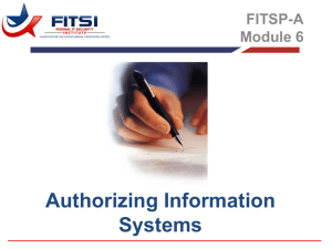 Module 7: Step 5 - Authorizing Information Systems