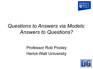 Questions to Answers via Models: Answers to Questions?