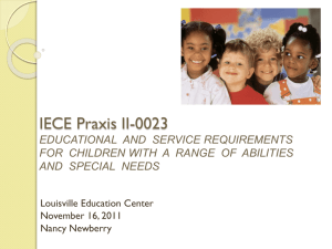 IECE Praxis II-0023 EDUCATIONAL AND SERVICE