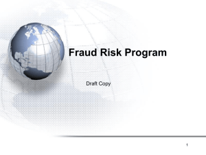 Fraud Risk Assessments