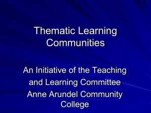 TLC Forum Presentation - Anne Arundel Community College