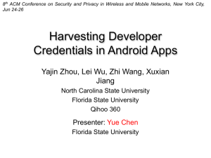 Harvesting Developer Credentials in Android Apps