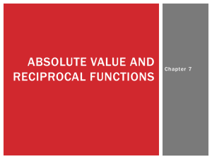 Absolute value and reciprocal functions