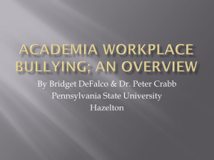 Definition of Workplace Bullying