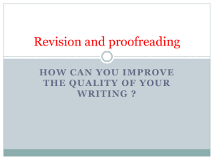 Revision and proofreading - English 3 LIN-AZ