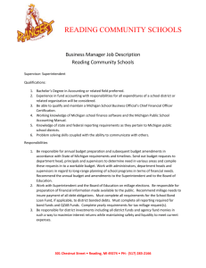 Reading Community Schools Business Manger
