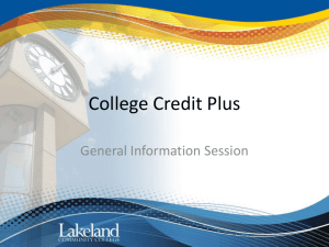 College Credit Plus General Information