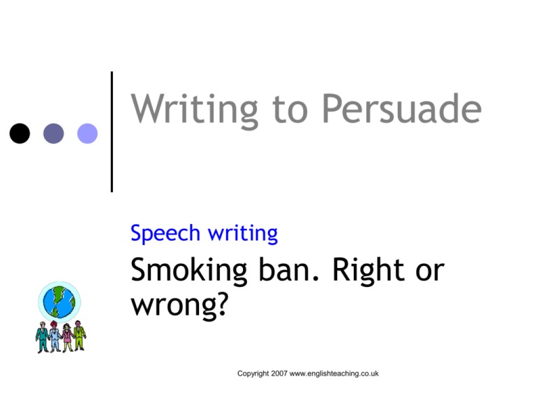 persuasive speech ban smoking