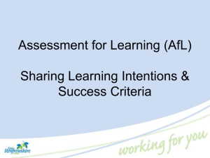 Assessment for Learning (AfL)