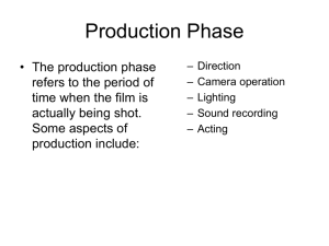 Production Phase - Matt's Media Research