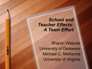School and Teacher Effects: A Team Effort