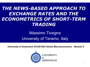 IMPACT ON EXCHANGE RATES OF SCHEDULED NEWS