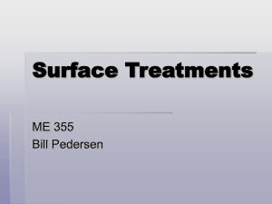 Lecture 25 - Surface Treatments