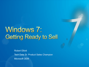 Windows 7: Starting the Consumer Marketing Engines