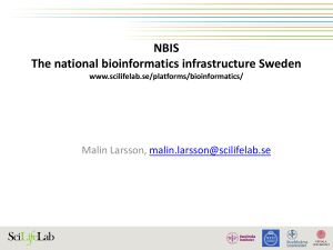 Lecture: The National Bioinformatics Infrastructure Sweden