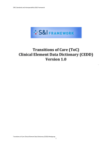 CEDD - (S&I) Framework