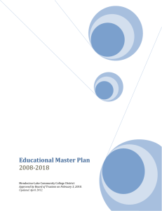 Educational Master Plan - California Community Colleges Chief