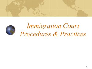 Immigration Court Procedures & Practices