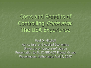 Costs and Benefits of Controlling Corn Rootworm: The USA