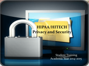 Information Privacy and Security - Community Medicine and Health