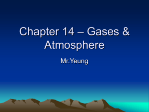 Chapter 14 – Gases & Atmosphere