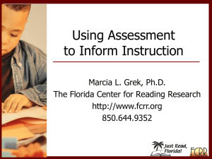 Using Assessment to Guide Instruction PPT