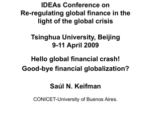 IDEAs Conference on Re-regulating global finance in the light of the