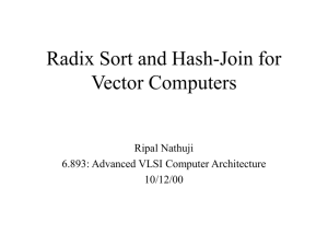 Radix Sort and Hash-Join for Vector Computers